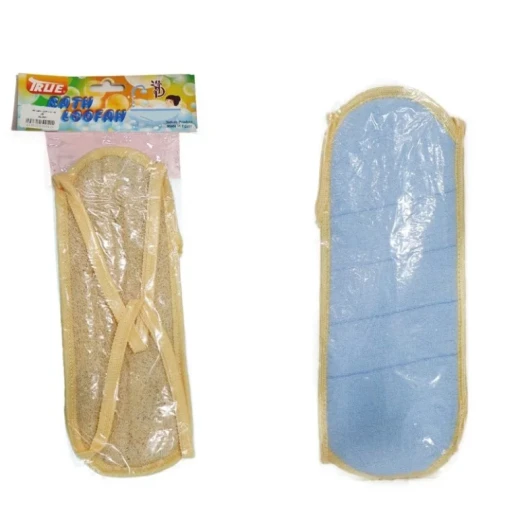 Double-Sided Long Bath Loofah with Extended Handle for Easy Back Exfoliation and Cleansing Double-Sided Long Bath Loofah with Extended Handle for Easy Back Exfoliation and Cleansing