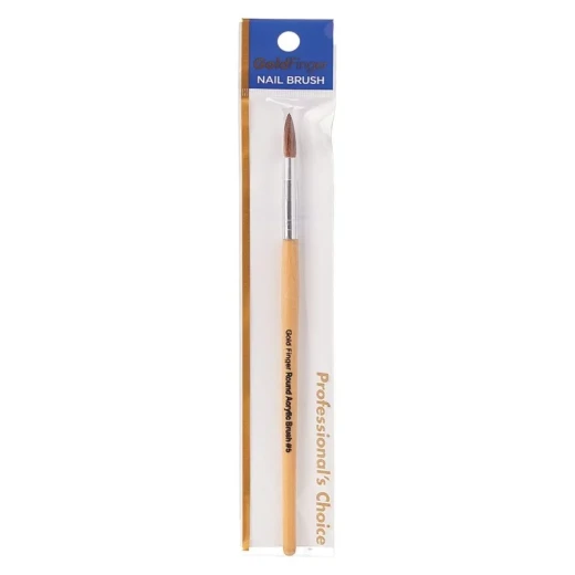 فرشاة أكريليك دائرية من كيس جولد فينجر مقاس 5 للنحت والتشكيل الدقيق للأظافر فرشاة أكريليك دائرية من كيس جولد فينجر مقاس 5 للنحت والتشكيل الدقيق للأظافر