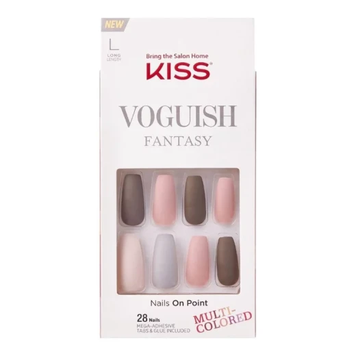 KISS Voguish Fantasy Press On Nails Trendy Design Polished Finish for Salon Style Manicure at Home KISS Voguish Fantasy Press On Nails Trendy Design Polished Finish for Salon Style Manicure at Home
