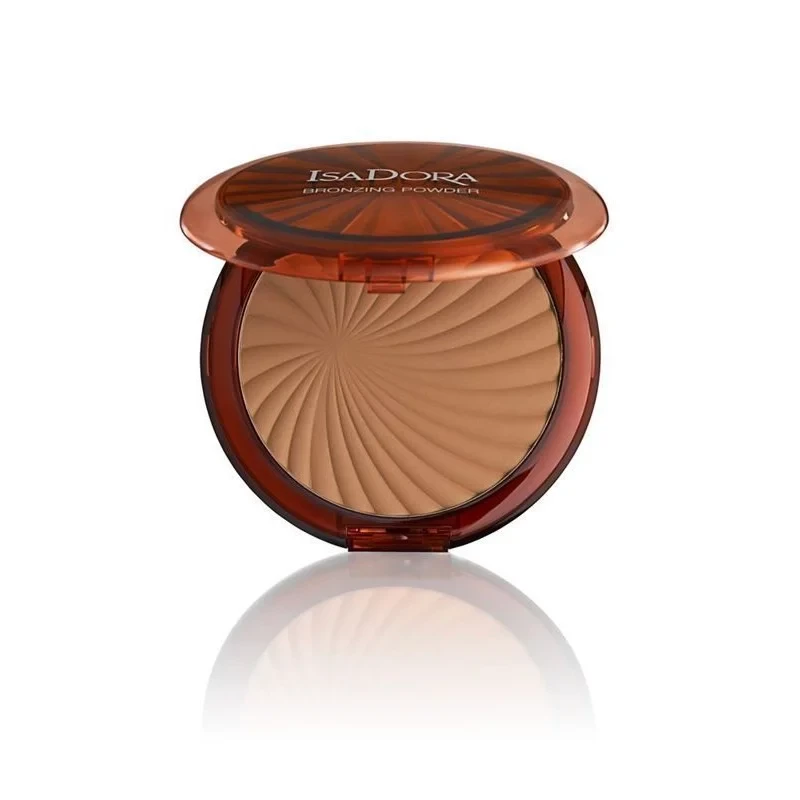 Isadora Bronzing Powder 02 Natural Sun-Kissed Glow Buildable Coverage for Face Contour Enhancement - Isadora