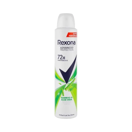 Rexona Advanced Bamboo and Aloe Vera Deodorant Spray 200 ml for Long-Lasting Freshness and Dryness