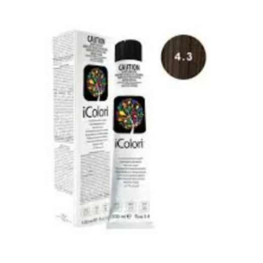 Kaypro Icolori Hair Color Cream 100 ml Shade 4.3 Warm Balanced Mid Tone Professional Hair Dye for Rich Even Color and Glossy Finish Kaypro Icolori Hair Color Cream 100 ml Shade 4.3 Warm Balanced Mid Tone Professional Hair Dye for Rich Even Color and Glossy Finish