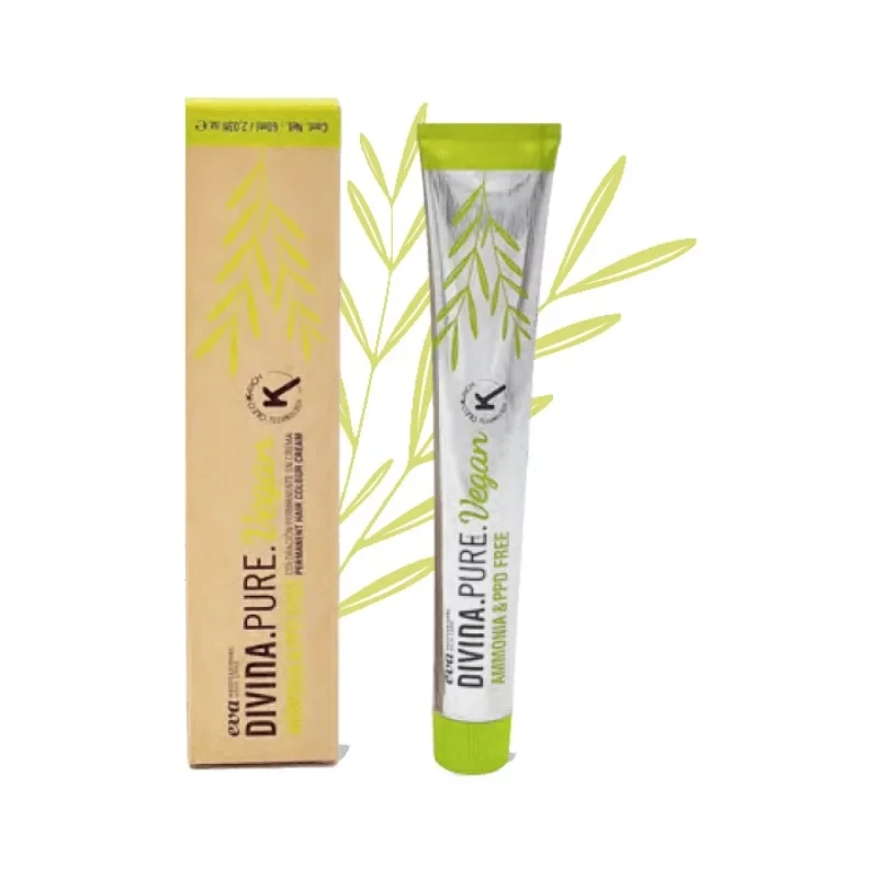 Divina Pure Hair Color Shade 6.1 Ash Blonde Professional Home Use Even Coverage Natural Shine - Eva profitional