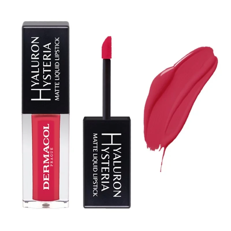 Dermacol Hyaluron Hysteria Matte Liquid Lipstick Shade 07 Long Lasting Hydrating Formula - Dermacol