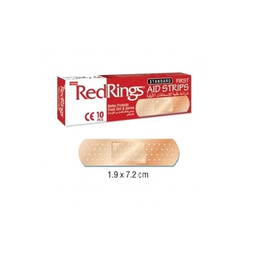 Redrings Standard First Aid Strips Pack of 10 for Minor Cuts and Scrapes Protection Redrings Standard First Aid Strips Pack of 10 for Minor Cuts and Scrapes Protection