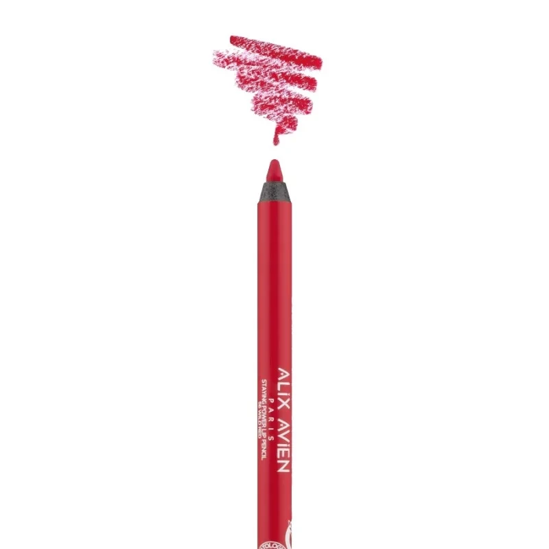 Alix Avien Staying Power Lip Pencil 56 Wild Red Long Lasting Matte Finish Precise Definition - Alix Avien