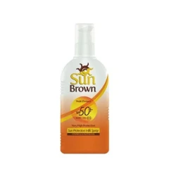 صن براون صن ميلك بعامل حماية SPF 50، حماية عالية من الأشعة فوق البنفسجية الطويلة والمتوسطة، 200 مل للوجه والجسم