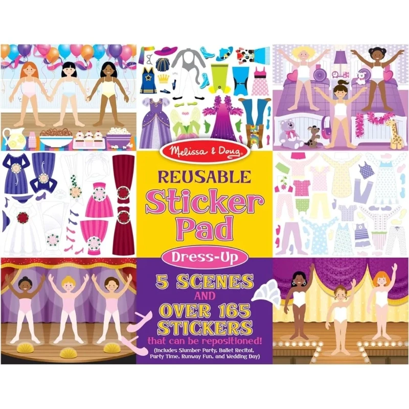 Reusable Sticker Pad- Dress Up - Melissa & doug