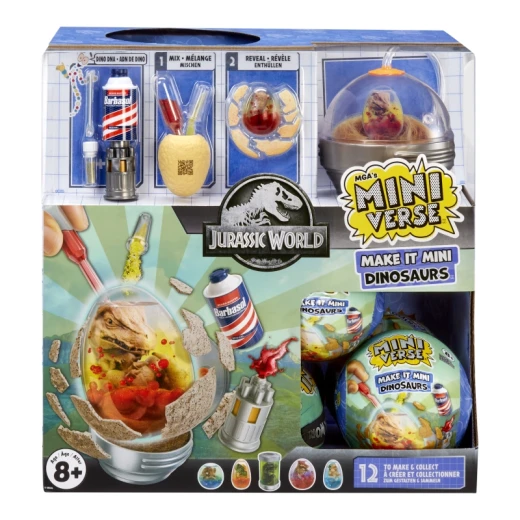 MGA Miniverse Make It Mini Dinosaurs – Jurassic World PDQ | DIY Miniature Dinosaur Figures & Playsets for Creative Play - Mga entertainment - Image 2