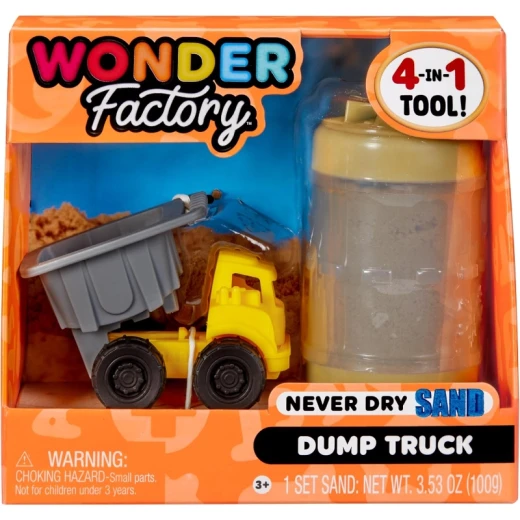 Wonder Factory Never Dry Sand Construction Trucks Assorted- PDQ - Mga entertainment - Image 3