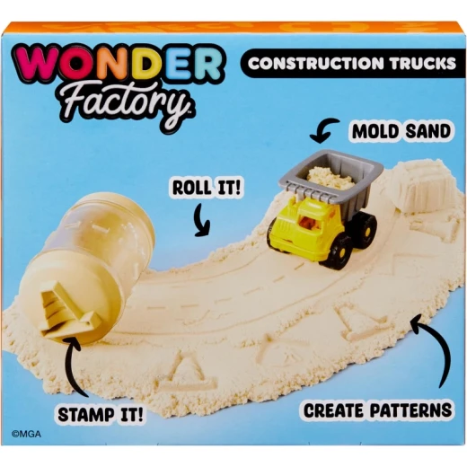 Wonder Factory Never Dry Sand Construction Trucks Assorted- PDQ - Mga entertainment - Image 8
