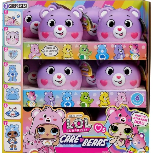 L.O.L. Surprise Loves Care Bears Tots Assortment, PDQ | Collectible Mini Dolls with Cute Outfits, Accessories & Fun Surprises - Mga entertainment - Image 2