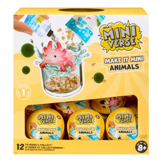 Miniverse Make It Mini Animals Collectibles- 24 Pcs- PDQ Miniverse Make It Mini Animals Collectibles- 24 Pcs- PDQ