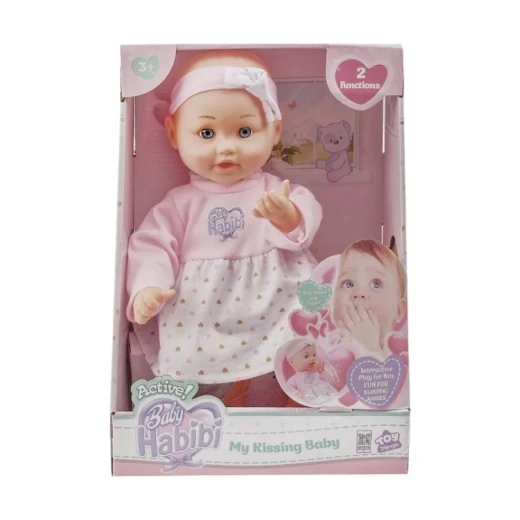 Baby Habibi Sensible Kissing Baby 14-inch | Interactive Doll with Lifelike Features, Blows Kisses & Giggles for Heartwarming Play Baby Habibi Sensible Kissing Baby 14-inch | Interactive Doll with Lifelike Features, Blows Kisses & Giggles for Heartwarming Play