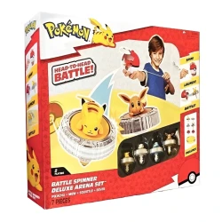 Pokemon Battle Spinner Deluxe Arena Set (Pikachu #1, Mew, Squirtle, Eevee, with Poke Balls)