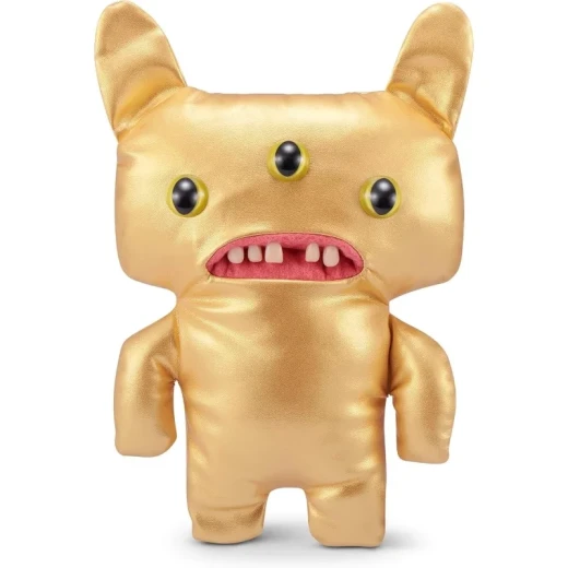 Fuggler 9-Inch Gold Fuggs Plush Series 1 – Reeko, Collectible Quirky Gold Plush Toy with Unique Funny Character Design for Display, Gifting, and Fans - Zuru - Image 4