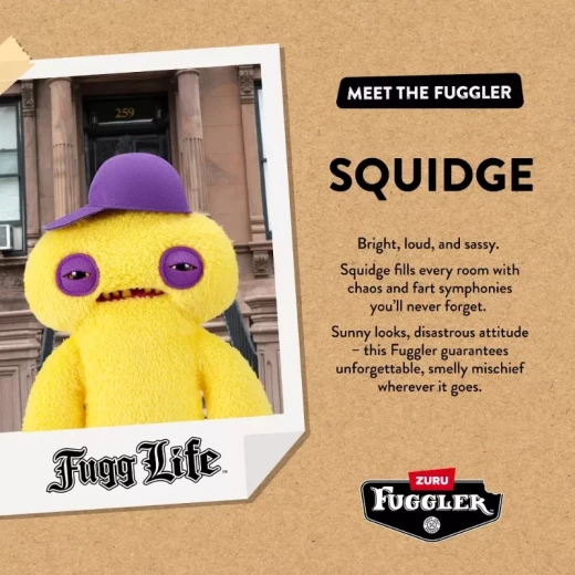 Fuggler 9-Inch Fugg Life Plush Series 1- Squidge Yellow - Zuru - Image 4