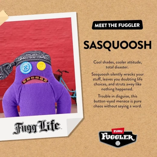 دمية فوجلر المحشوة 9 بوصة – سلسلة Fugg Life الإصدار الأول – ساسكوش (Sasquoosh) - زورو - Image 4