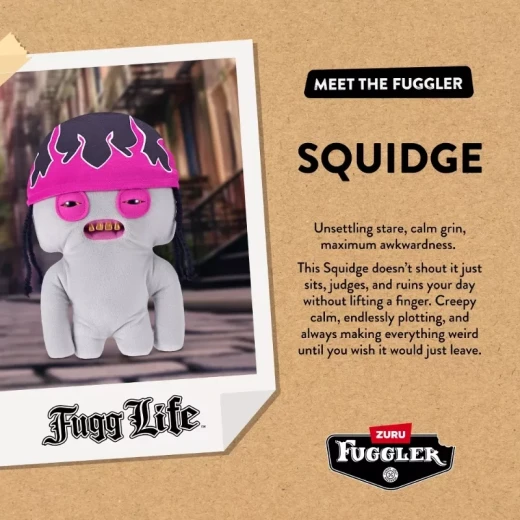 دمية فوجلر المحشوة 9 بوصة – سلسلة Fugg Life الإصدار الأول – سكويج الرمادي (Squidge Grey) - زورو - Image 4