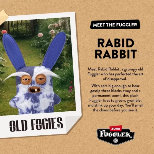 Fuggler 9-Inch Old Fogies Plush Series 1- Rabid Rabbit - Zuru - Image 4