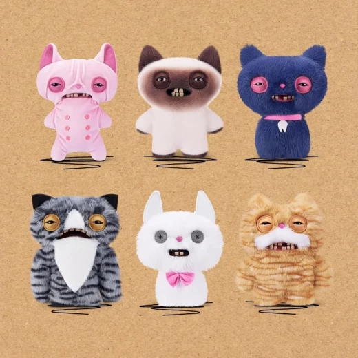 Fuggler 9-Inch Alley Cats Plush Series 1 – Wrinkle McStinkles, quirky and funny plush cat toy with a unique design, perfect for collecting, gifting, and imaginative play for kids and fans of unusual characters - Zuru - Image 5