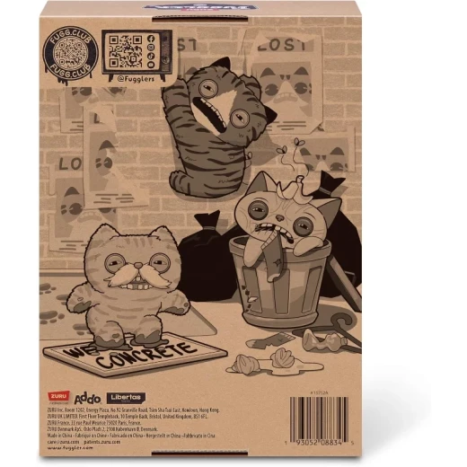 Fuggler 9-Inch Alley Cats Plush Series 1 – Wrinkle McStinkles, quirky and funny plush cat toy with a unique design, perfect for collecting, gifting, and imaginative play for kids and fans of unusual characters - Zuru - Image 6