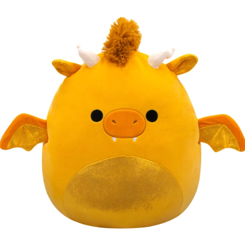 Jazwares Squishmallows- Little Plush 5" Mister the Orange Dragon with Sparkle Belly - Jazwares