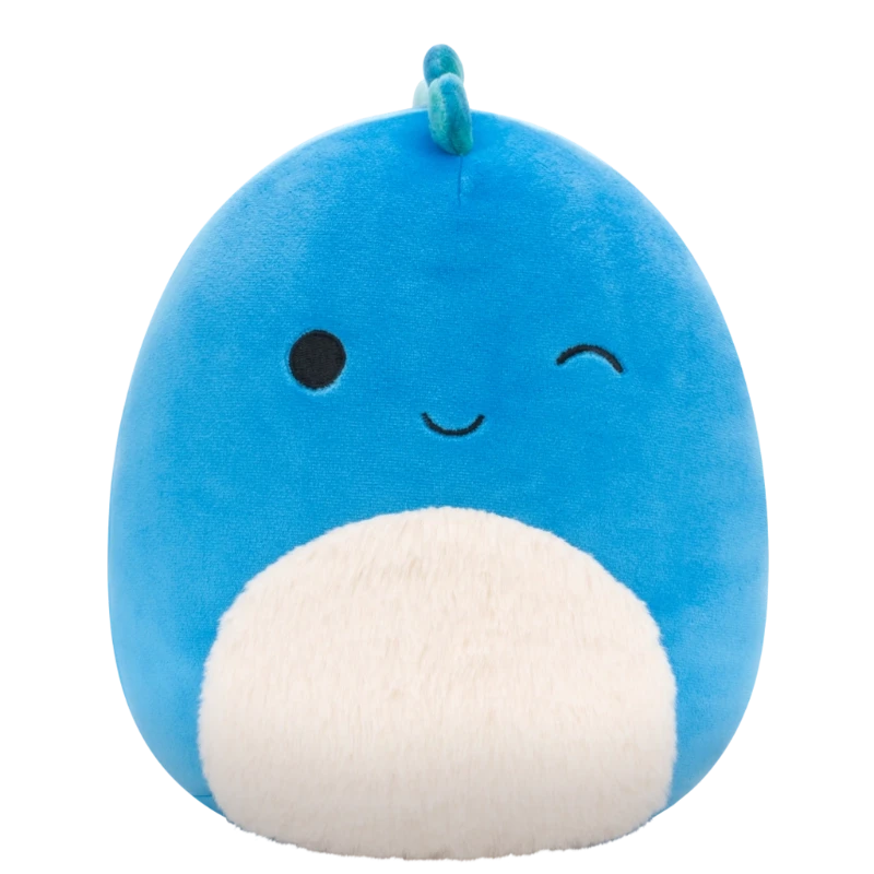 Jazwares Squishmallows – Jumbo Plush 24" Brody the Winking Dark Blue Dino with Fuzzy Belly - Jazwares