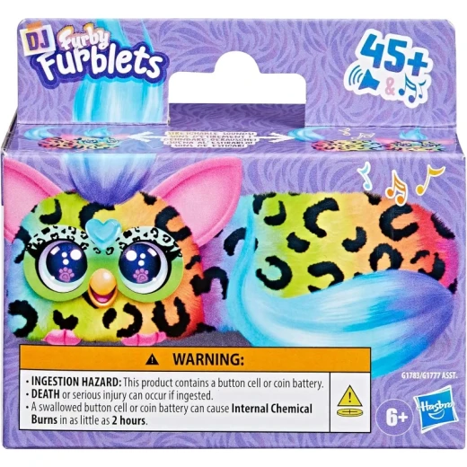 Furby DJ Furblets Mini Electronic Plush Toy- Rain-Bow-Kat Furby DJ Furblets Mini Electronic Plush Toy- Rain-Bow-Kat