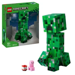 LEGO Minecraft The Creeper Set – 665 Pcs Buildable Figure with Movable Head & Legs, Hidden TNT & Mini Creeper – Toy for Kids 8+ to Build & Display
