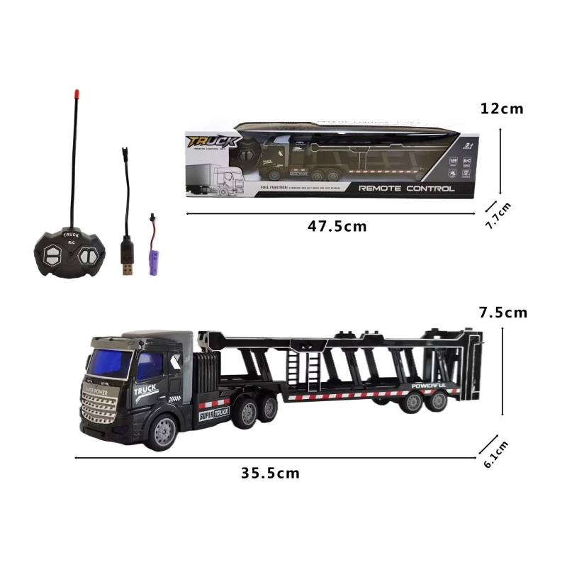  RC 1:36 Four Way Container Trailer with Light
