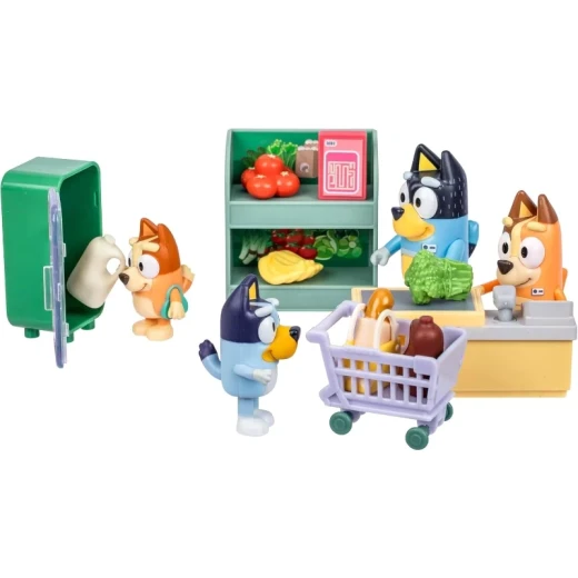 Bluey Let's Play Chef Family Shopping Trip Series 13, featuring characters and accessories inspired by a fun family shopping experience, designed for imaginative role-play, storytelling, and creative play for kids - Bluey - Image 5