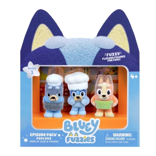 Bluey Fuzzies Episode Pack Series 1 – Pavlova, a playset inspired by the Pavlova episode from Bluey, designed to encourage imaginative play, storytelling, and recreating fun scenes for kids Bluey Fuzzies Episode Pack Series 1 – Pavlova, a playset inspired by the Pavlova episode from Bluey, designed to encourage imaginative play, storytelling, and recreating fun scenes for kids