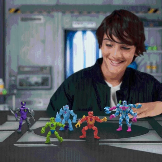 MrBeast Lab Hybrids Hyper Fusion Mix & Match 5-Pack, collectible figure set featuring mix-and-match characters, inspired by the lab world with interactive fusion play, perfect for unboxing, collecting, and imaginative play for kids and fans - Mrbeast Lab - Image 8