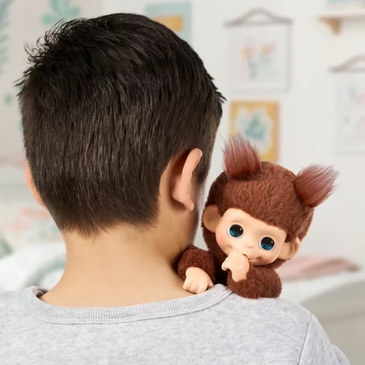Little Live Pets My Baby Minis Monkey Single Pack Series 3 – Chikki Cherry, an adorable interactive baby monkey toy designed to inspire imaginative play, nurturing fun, and exciting adventures for kids - Little Live Pets - Image 5