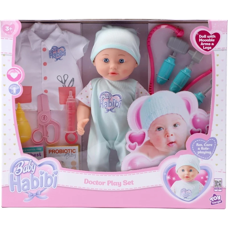 Baby Habibi Doll Doctor Playset 14-Inch - New Boy
