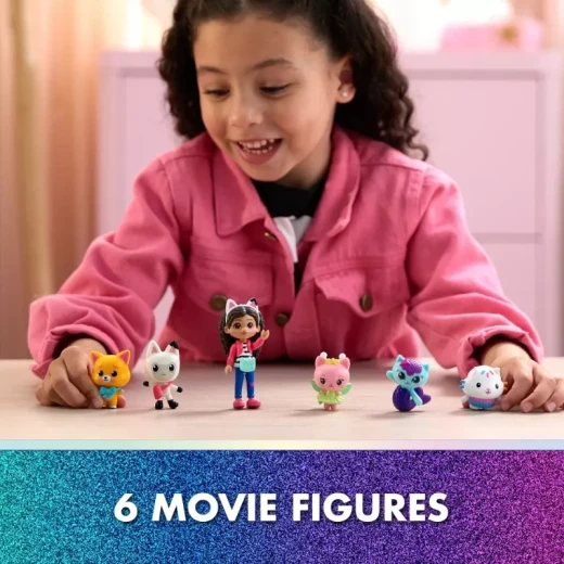 Gabby’s Dollhouse: The Movie Cat-Venture Crew Pack – Movie Character Figure Set, Collectible Cute Cat Toys, Interactive Kids Playset Inspired by Gabby’s Dollhouse Movie - Spin Master - Image 9