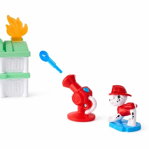 Paw Patrol Mini Playset Marshall Fire Rescue – مجموعة لعب مارشال للإنقاذ والإطفاء من باو باترول، مغامرات إنقاذ تفاعلية مع شخصية مارشال، لعبة ممتعة للأطفال لتنمية الخيال - سبين ماستر - Image 4