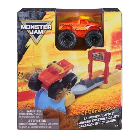 Monster Jam, 1:72 El Toro Loco Launcher Playset Monster Jam, 1:72 El Toro Loco Launcher Playset