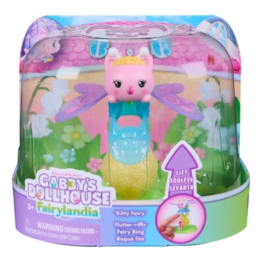 Gabby’s Dollhouse Fairylandia Fairy Rings Assortment – Collectible Fairy Ring Toy Set Inspired by Fairylandia World from Gabby’s Dollhouse, Fun Fantasy-Themed Rings for Imaginative Play, CDU Display Pack - Spin Master - Image 3