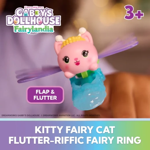 Gabby’s Dollhouse Fairylandia Fairy Rings Assortment – Collectible Fairy Ring Toy Set Inspired by Fairylandia World from Gabby’s Dollhouse, Fun Fantasy-Themed Rings for Imaginative Play, CDU Display Pack - Spin Master - Image 6