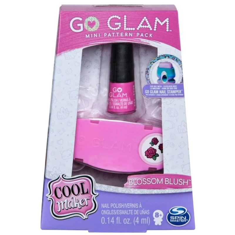 Cool Maker GO GLAM Mini Nail Stamper Kit Custom Manicures for Girls Blossom Blush - Cool Maker