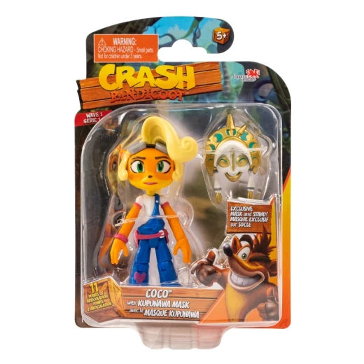 Crash Bandicoot Action Figure 4.5-Inch Coco Kupuna with Kupunawa Mask Crash Bandicoot Action Figure 4.5-Inch Coco Kupuna with Kupunawa Mask
