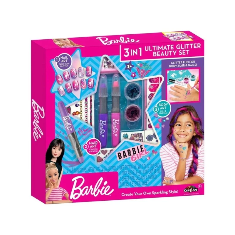 Barbie 3 in 1 Ultimate Glitter Beauty Set - CRA-Z-ART