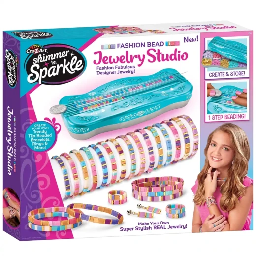 Shimmer 'n Sparkle Dots & Dashes Tila Bead Bracelet Studio Shimmer 'n Sparkle Dots & Dashes Tila Bead Bracelet Studio