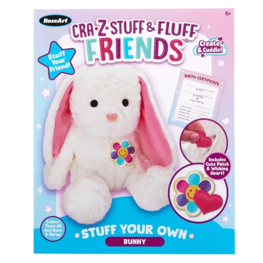 RoseArt Stuff Your Own Bunny Plush Craft Kit for Kids, DIY Stuffed Animal Toy Set with Soft Materials for Creative Hands-On Fun and Imaginative Play RoseArt Stuff Your Own Bunny Plush Craft Kit for Kids, DIY Stuffed Animal Toy Set with Soft Materials for Creative Hands-On Fun and Imaginative Play