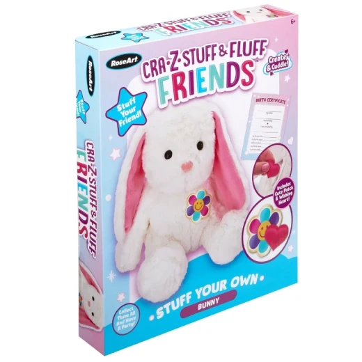 RoseArt Stuff Your Own Bunny Plush Craft Kit for Kids, DIY Stuffed Animal Toy Set with Soft Materials for Creative Hands-On Fun and Imaginative Play - CRA-Z-ART - Image 3