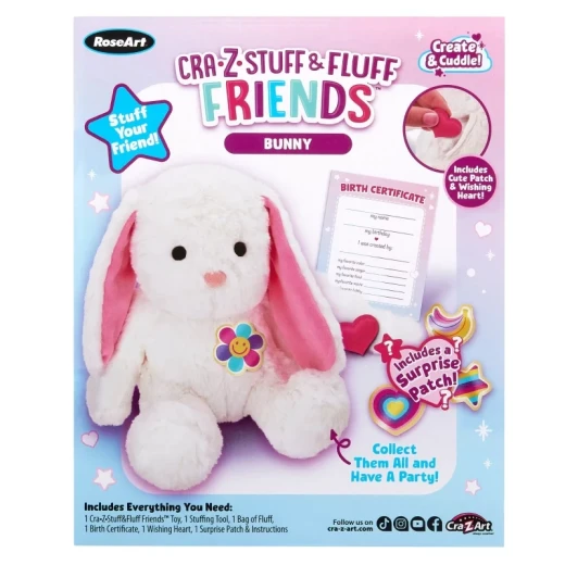 RoseArt Stuff Your Own Bunny Plush Craft Kit for Kids, DIY Stuffed Animal Toy Set with Soft Materials for Creative Hands-On Fun and Imaginative Play - CRA-Z-ART - Image 8
