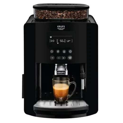 Krups Arabica EA817040 Espresso Machine – 1.7L Water Tank, 260g Bean Capacity, Automatic Bean-to-Cup Coffee Maker, Black Krups Arabica EA817040 Espresso Machine – 1.7L Water Tank, 260g Bean Capacity, Automatic Bean-to-Cup Coffee Maker, Black