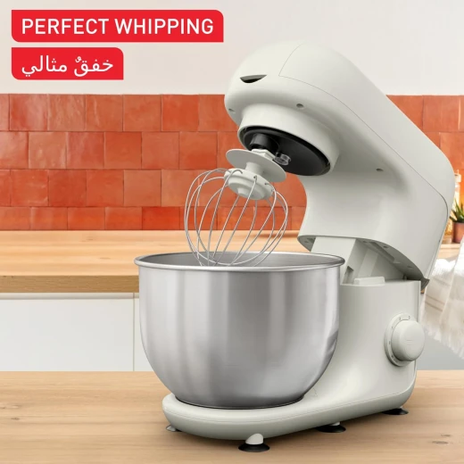 خلاط مولينكس Bake Essential 4.8 لتر مع مجموعة الخبز - 800 واط، ضمان لمدة عامين - مولينكس - Image 3